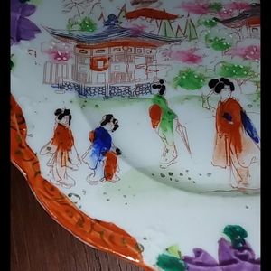 Exquisite Handpainted Japanese Plate